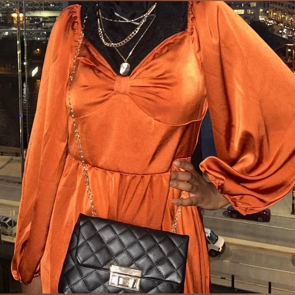 Sun-kissed Satin Maxi Dress - Picture 3 of 3